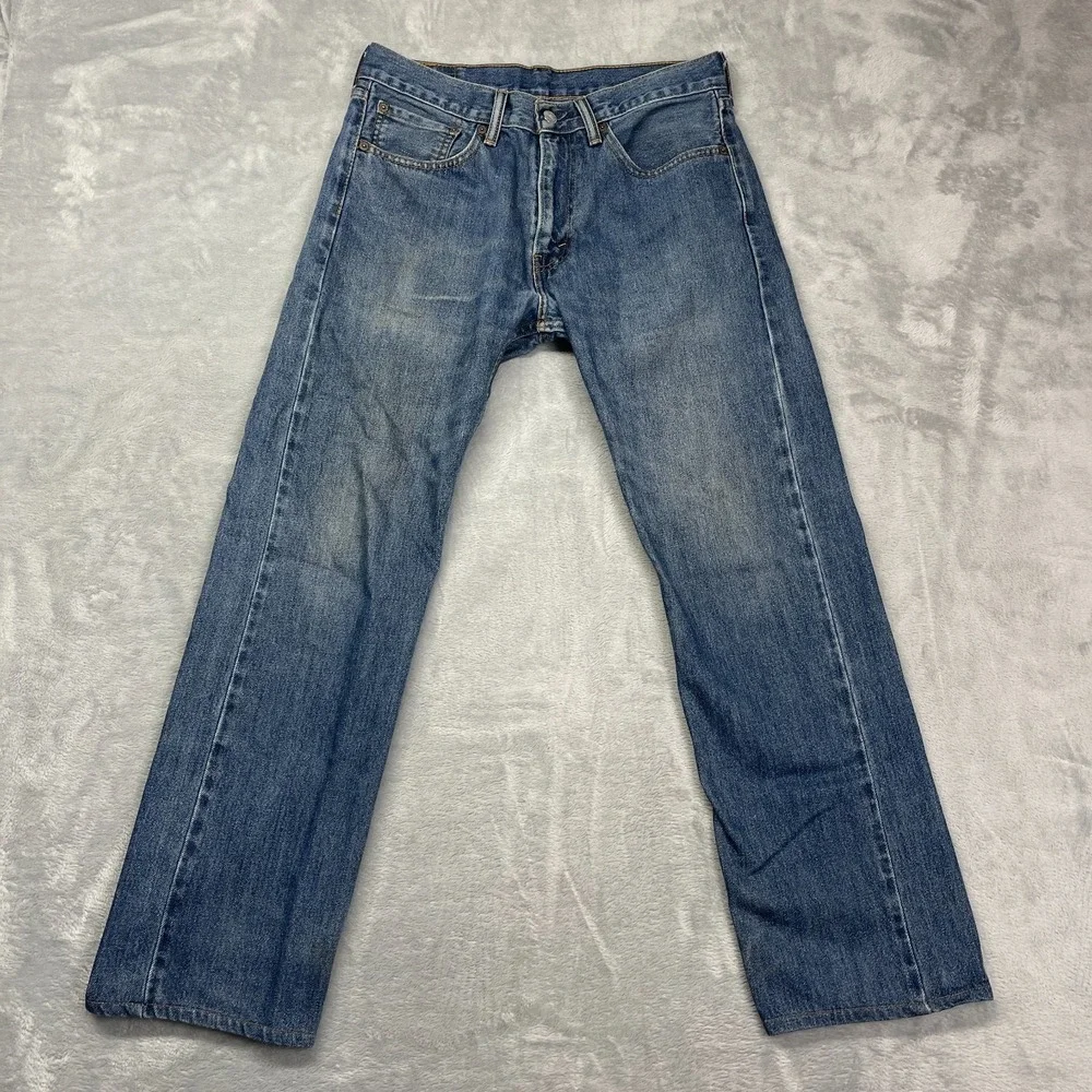 Vtg Levi's 505 Jeans Mens 31x32 (32x30) Blue Denim Medium Wash Straight Leg‎